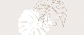 Tablou - Linia de artă monstera N⁰2 (120x50 cm)