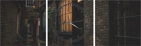 Tablou -Strada din Londra (cu ceas) (90x30 cm)