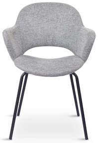 Set de scaune de sufragerie gri deschis 2 buc. tapițat Rowley – Unique Furniture