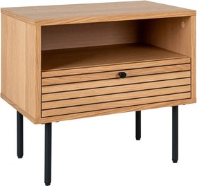 Măsuță auxiliară cu blat cu aspect de lemn de stejar 40x50 cm Kyoto – House Nordic