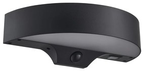 Aplica solara cu senzor de miscare, protectie IP44, Monay Round negru
