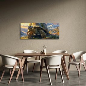 Tablou - Țestoasă și peisaj montan (120x50 cm)
