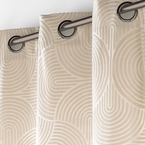 Draperie bej din catifea 135x260 cm Eva – douceur d'intérieur