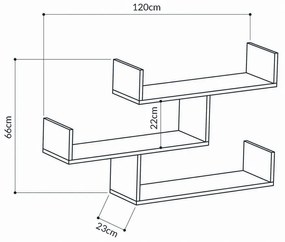 Etajeră Tibet Antracit