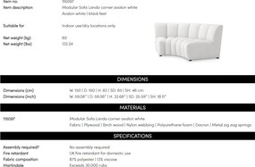 Modul canapea design LUX Lando corner, Avalon white