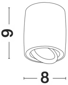 Spot aplicat tavan directionabil GOZZANO alb