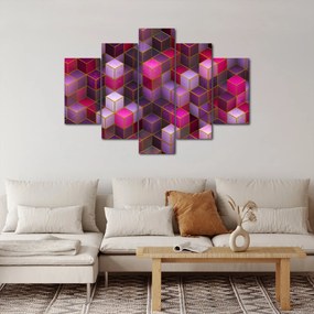 Tablou - Cuburi violet (150x105 cm)