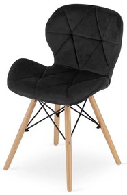 Scaun negru LAGO VELVET