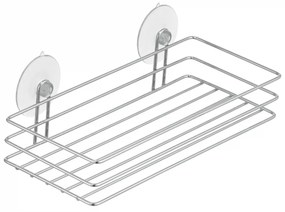 Raft metalic pentru baie cu 2 ventuze, Basic