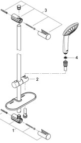 GROHE 27226001 - Set de duș EUPHORIA 110 Massage 900 mm crom lucios