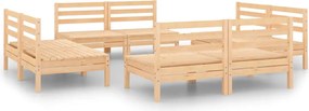 vidaXL Set mobilier de grădină, 8 piese, lemn masiv de pin