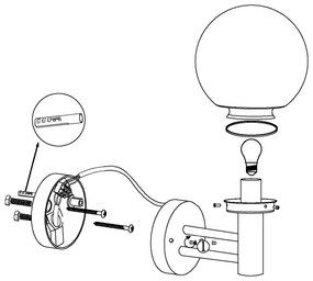 Eglo 30205 - Corp de iluminat exterior NISIA E27/60W/230V