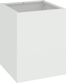 vidaXL Vază pentru Grădină Alb 32 x 32 x 40 cm Oțel laminat la rece