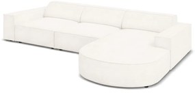 Colțar bej cu tapițerie bouclé (pe partea dreaptă) Jodie – Micadoni Home