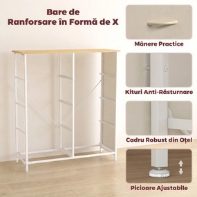 HOMCOM Comodă cu 8 sertare textile, structură din oțel, bej | Aosom Romania
