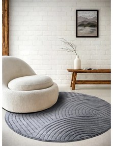Covor gri antracit rotund ø 160 cm Panglao New York Anthracite – Elle Decoration
