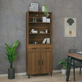 3115195 vidaXL Dulap înalt, stejar maro, lemn compozit