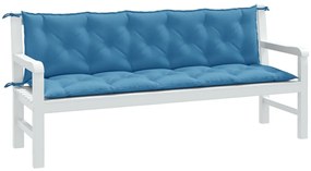 vidaXL Pernă bancă de grădină 2 buc melanj albastru 180x50x7 cm textil