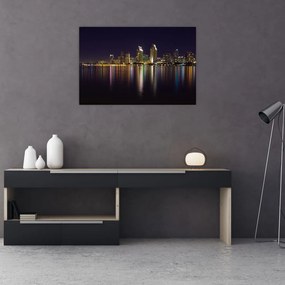 Tablou cu orașul nocturn (90x60 cm)