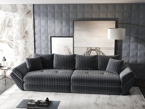 Canapea extensibilă dumonde cu ladă de depozitare si sezut confortabil din spuma high-density, Loana Ambience Gri 300x100 cm