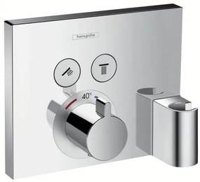 Baterie cada termostatata Hansgrohe ShowerSelect, agatatoare dus, montaj incastrat, crom - 15765000