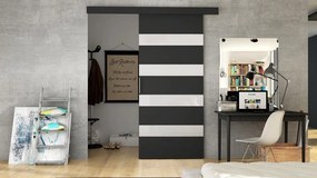 Uși glisant de interior Orenia V (negru + alb lacobel). 1059170