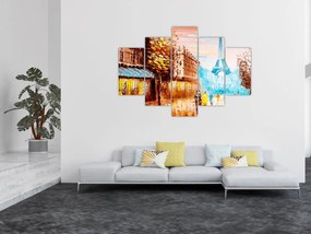 Tablou - Vremea ploioasă și Turnul Eiffel (150x105 cm)