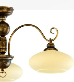 Brilagi - Lustră montată pe tavan MOLLERO 3xE27/15W/230V Ø 84 cm bronz/patină