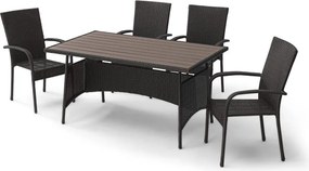 Set mobilier de grădină pentru dining AVENBERG TAVOLO maro