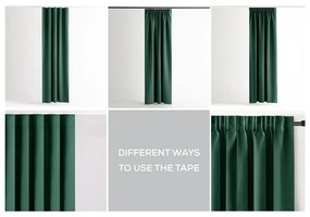 Draperie verde-închis termoizolantă/dimout (semi-opacă) 140x245 cm Kierra – Restilo