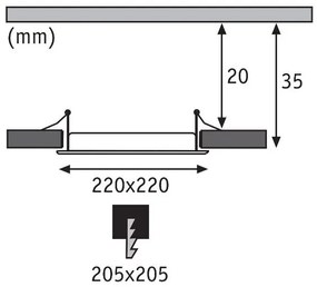 Corp de iluminat încastrat pentru baie LED/18W IP44 230V Paulmann 92066