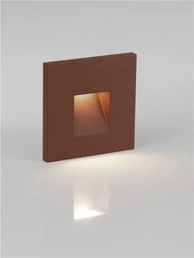 Spot aplicat perete exterior LED 3000K IP65 Pik corten