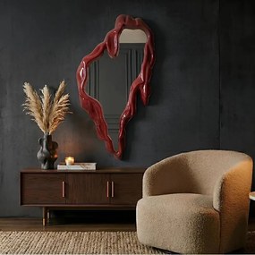 Oglinda de perete decorativa FLUIDUM 150cm rosu