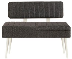 Masă de sufragerie extensibilă cu 2 scaune și 2 bănci Vlasta (alb + antracit). 1073083