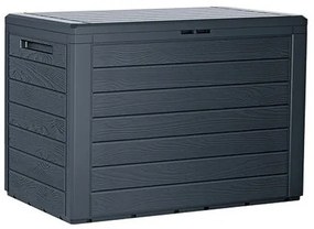 Ladă depozitare pentru grădină Woodebox antracit, 190 l, 78 cm