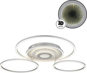 Globo 67824-60 -LED plafonieră reglabilă MILES 60W/230V 80,8x99,2 cm argintie+telecomandă