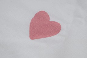 Lenjerie de pat din bumbac HEARTIS PINK crem Dimensiune lenjerie de pat: 70 x 80 cm | 140 x 200 cm