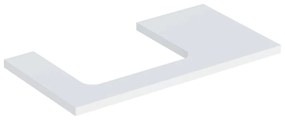 Blat pentru lavoar Geberit One cu decupaj in stanga alb mat 90 cm