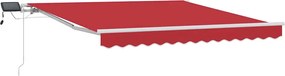 vidaXL Cortina Retractabilă Roșu 300 x 250 cm Material textil și oțel