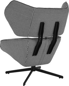 Scaun pivotant de lux, cu model / negru, KAILAN