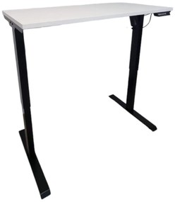 Birou reglabil electric TerrA2DS BLACK - profil dreptunghiular , profil cadru Negru (Dimensiune blat: 100x60 cm, Culoare blat: Alb 25mm)