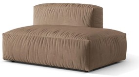 Modul pentru canapea modulară maro deschis cu tapițerie din catifea (cu colț pe partea dreaptă) Martina – Micadoni