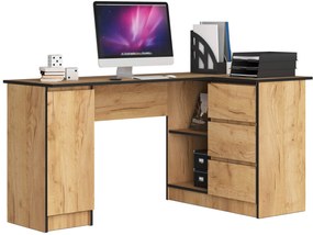 Masă PC de colț Bevin  (Stejar craft) (D). 1069882