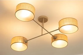 Brilagi - Lustră aplicată VIRGO 4xE14/40W/230V bej/auriu