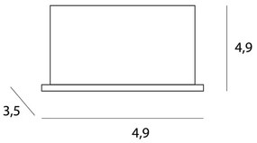 Corp incastrabil tavan fals cu 4 spoturi LED X-line