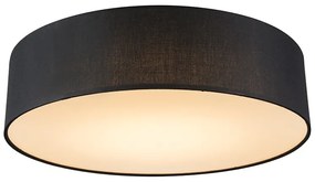 Plafoniera neagră 40 cm cu LED inclus - Drum LED