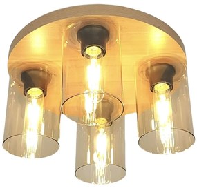Plafoniera clasica fabricata manual SIENA YELLOW