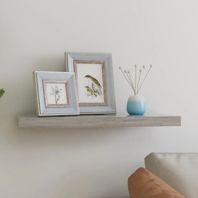 vidaXL Raft de perete suspendat, gri beton, 60x23,5x3,8 cm, MDF