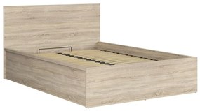 Pat matrimonial 140 cm Tetrix 8 (stejar sonoma) (cu somieră) (cu sp. depozitare). Promo -31%. 1098489
