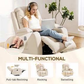 Homcom Fotoliu Relax – Rabatabil cu Masaj &amp; incalzire | Aosom Romania